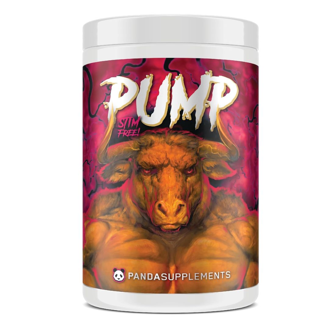 PANDA SUPPLEMENTS PUMP STIM FREE PRE WORKOUT - 40SERV 350GM-SWEET BLACK CHERRY