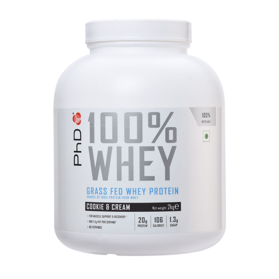 PhD Grass Fed Whey- 4.4 lbs-Cookies and Cream