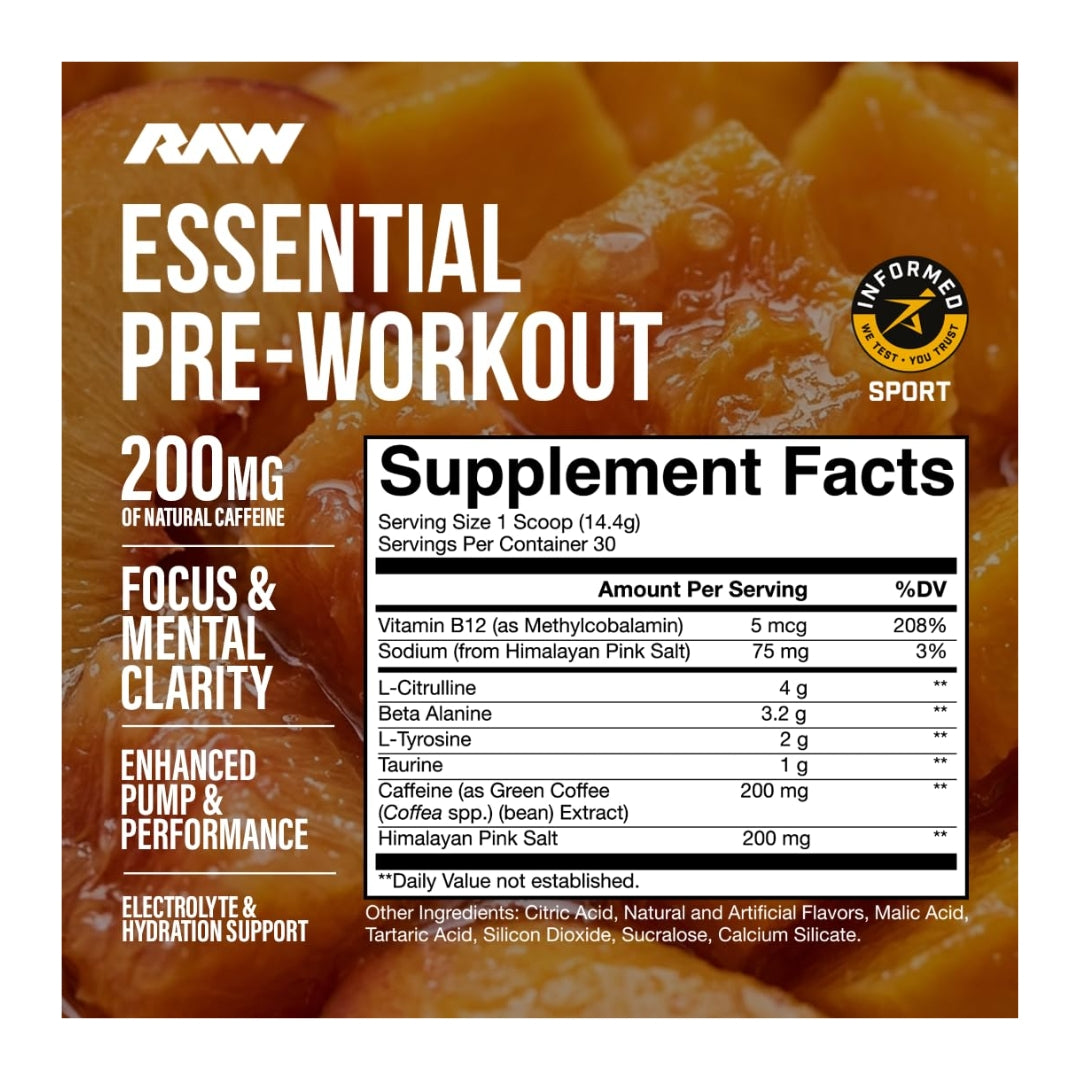 RAW BUM ESSENTIAL PRE - CHAMPION MENTALITY -30 SER
