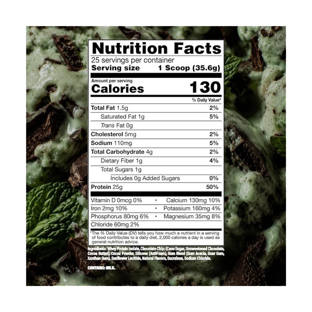 RAW BUM ITHOLATE PROTEIN - MINT CHIP ICE CREAM - 1.8 LBS