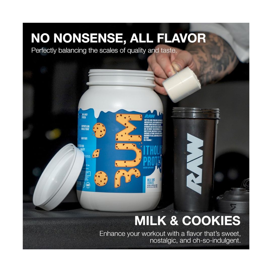 RAW BUM ITHOLATE PROTEIN 870GM FROSTED FRNCHIE COOKIES
