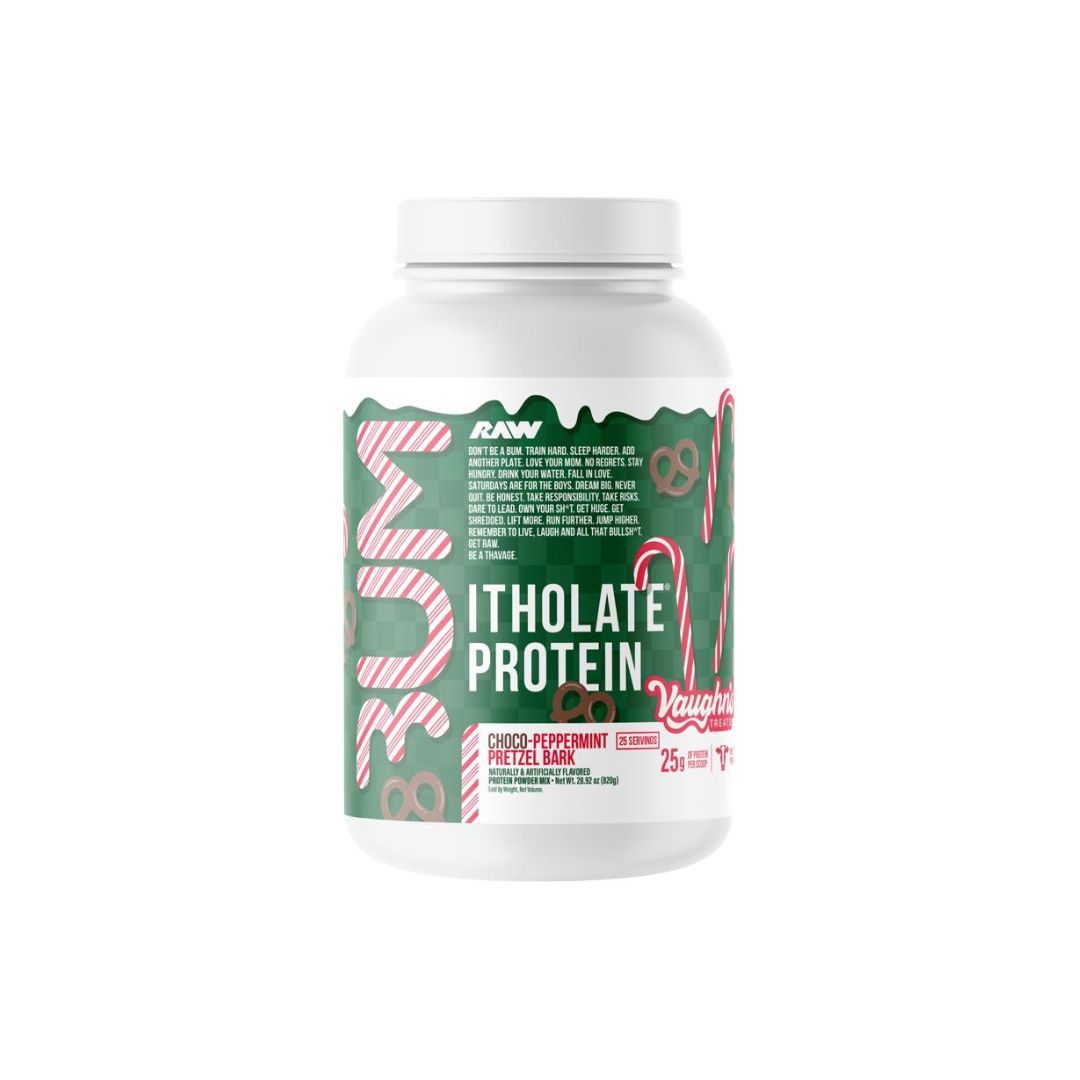 RAW CBUM ITHOLATE PROTEIN PRETZEL PEPPERMINT BARK 1.76LB