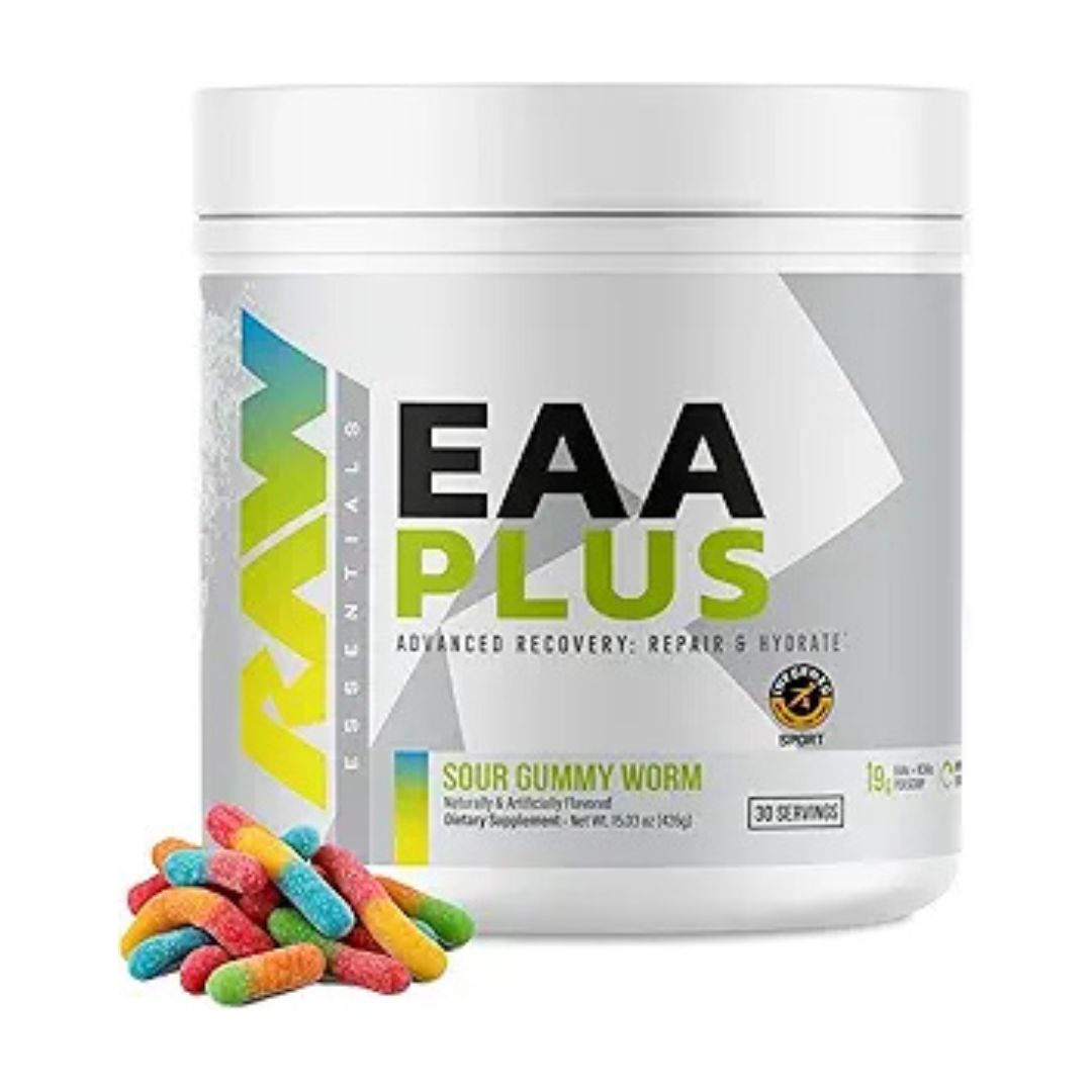 RAW EAA 400GM SOUR GUMMY WORMS