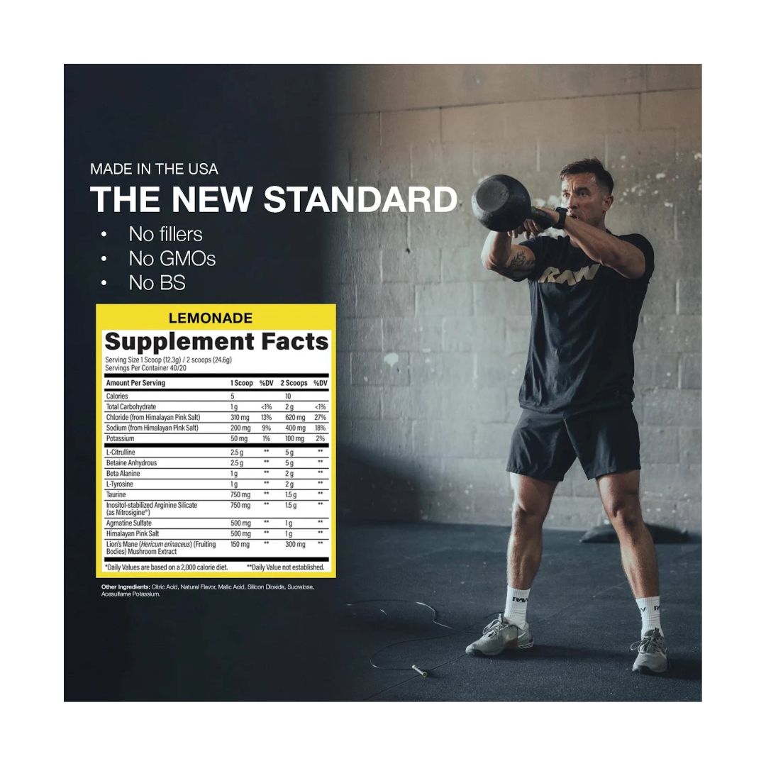 RAW PUMP STIM FREE - PINEAPPLE -40 SERVINGS
