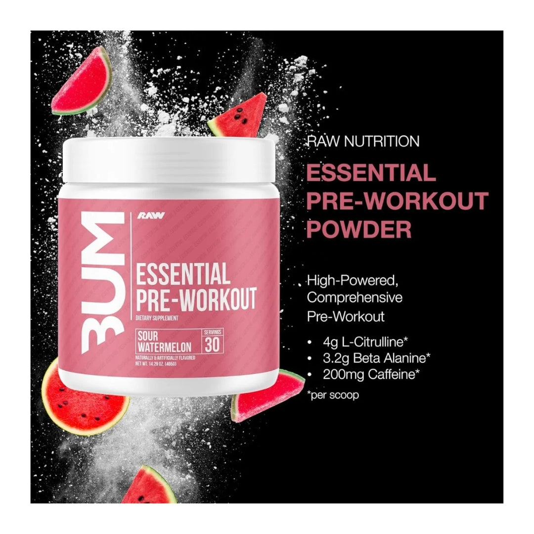 RAW BUM ESSENTIAL PERFORMANCE PRE - SOUR WATERMELON-30 SER