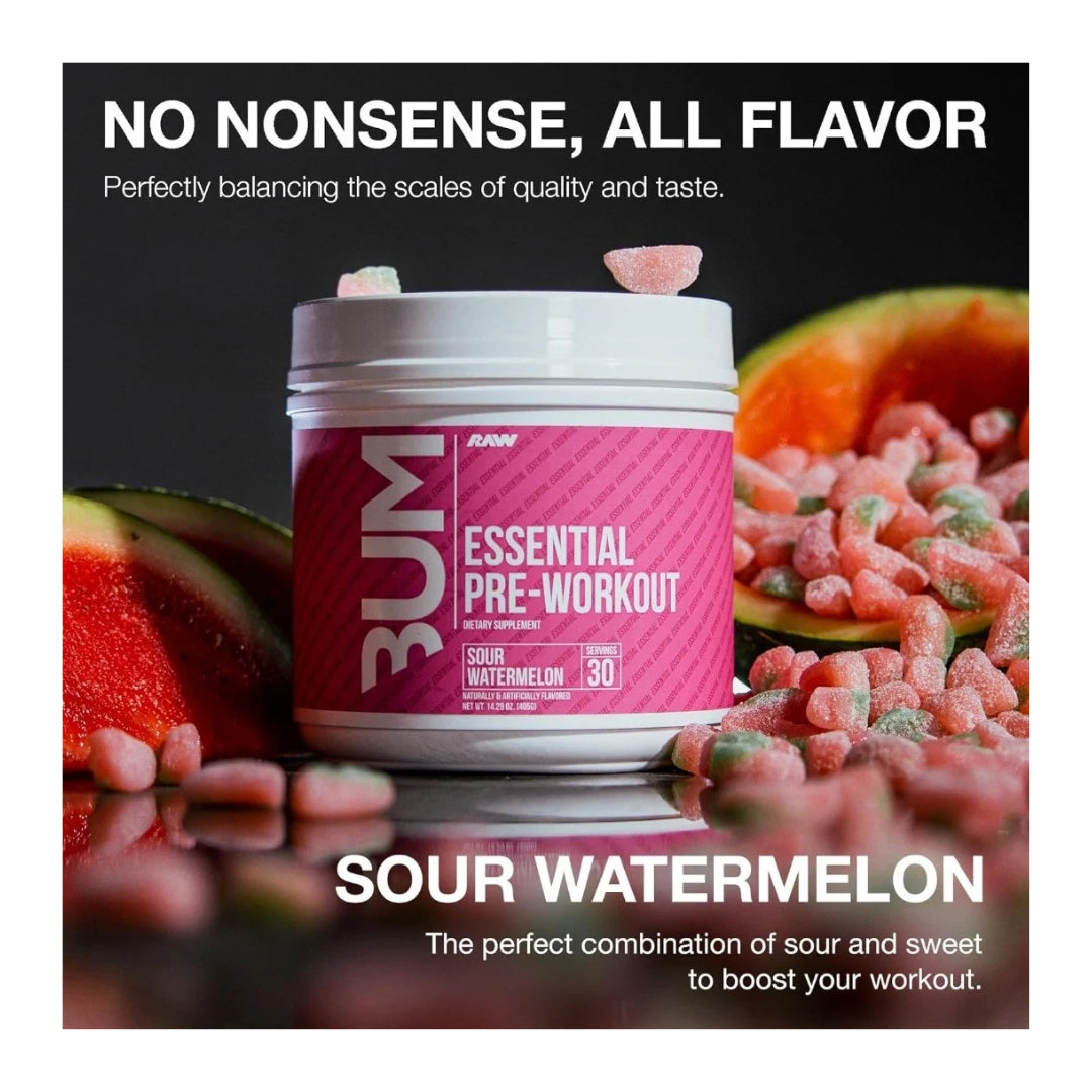 RAW BUM ESSENTIAL PERFORMANCE PRE - SOUR WATERMELON-30 SER
