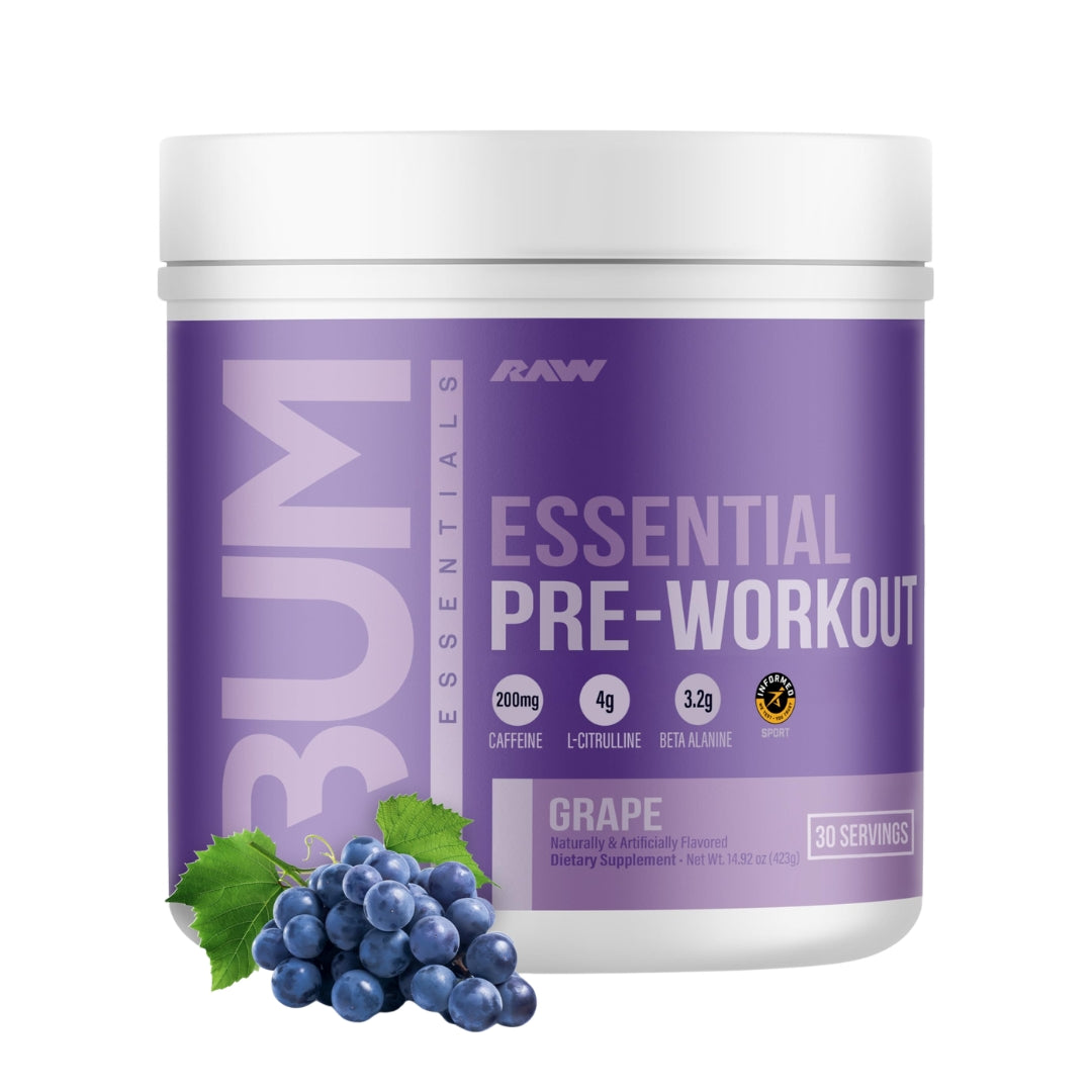 RAW BUM ESSENTIAL PRE WORK OUT GRAPE 423GM
