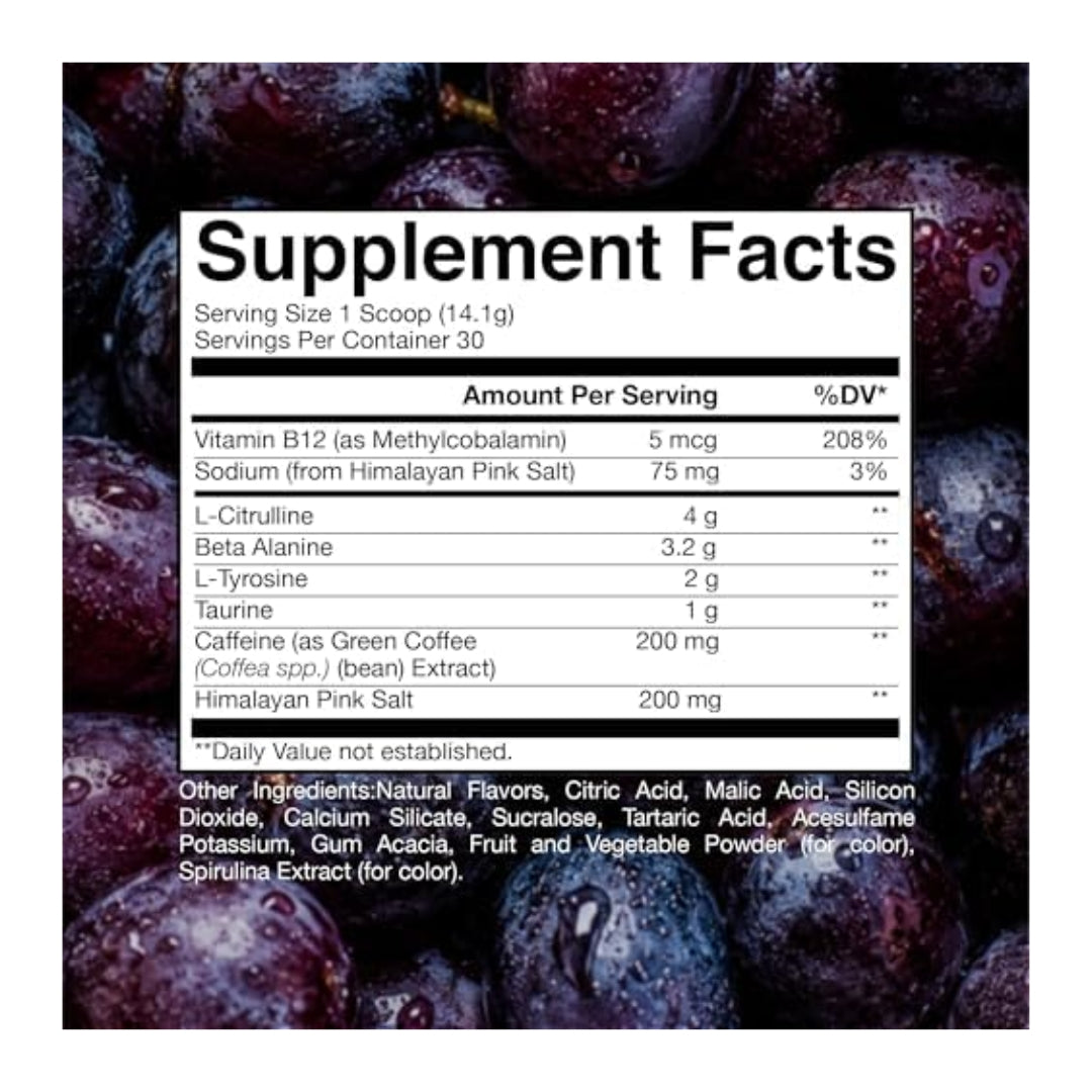 RAW BUM ESSENTIAL PRE - CITRUS GRAPE -30 SER
