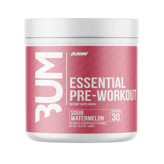 RAW BUM ESSENTIAL PRE WORK OUT WATER MELON 405GM