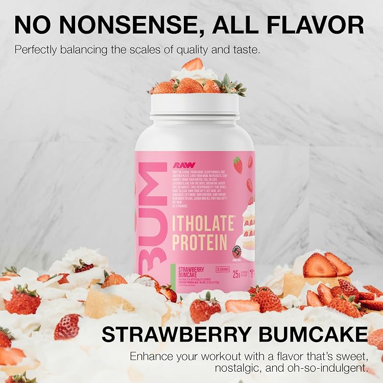 RAW BUM ITHOLATE PROTEIN 800GM STRW BUMCAKE