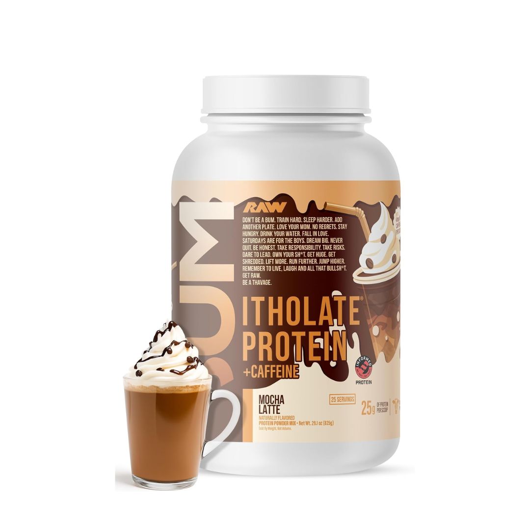 RAW CBUM ITHOLATE PROTEIN MOCHA LATTE 25 SERVINGS