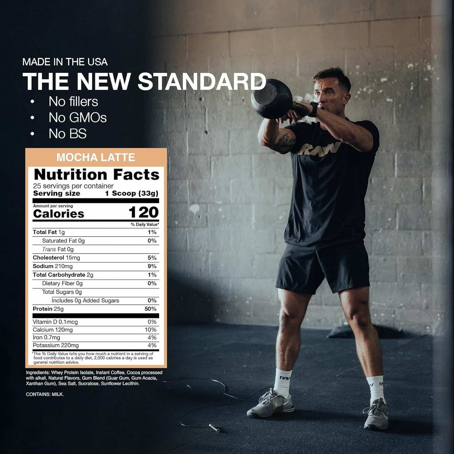 RAW CBUM ITHOLATE PROTEIN MOCHA LATTE 25 SERVINGS