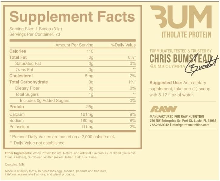 RAW CBUM ITHOLATE PROTEIN VANILLA 5LB