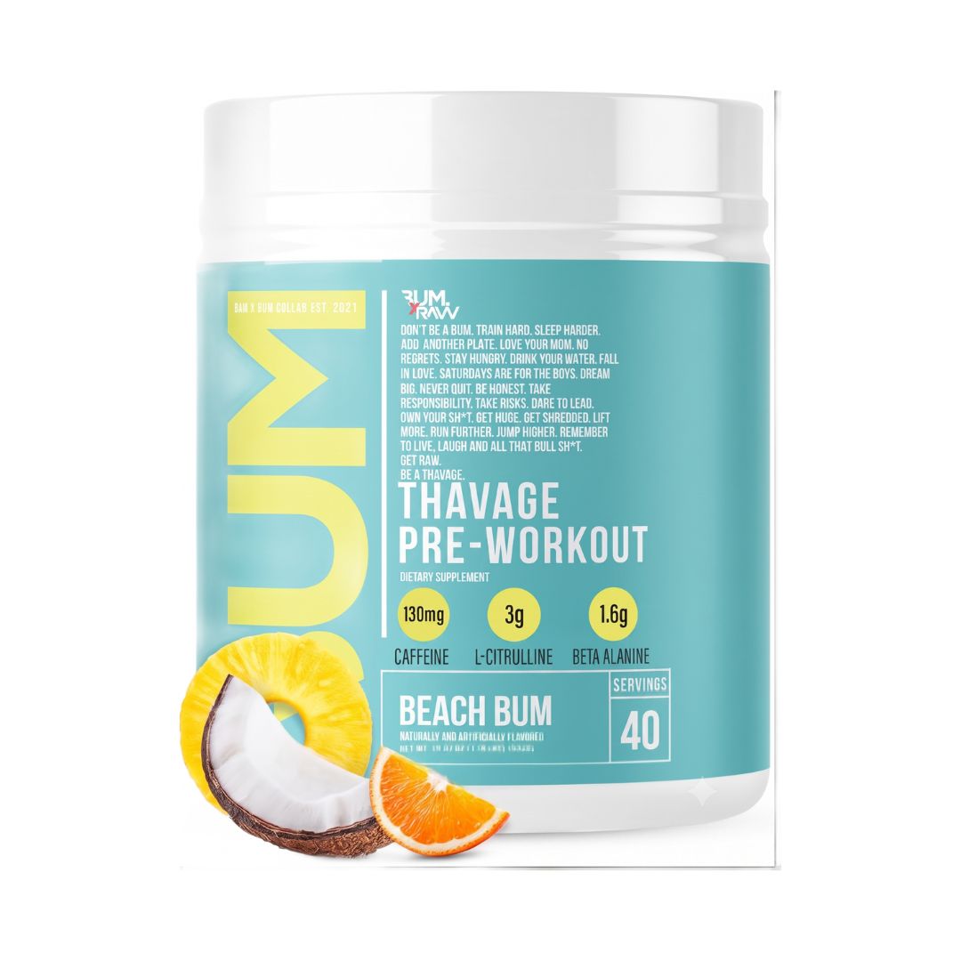 RAW CBUM THAVAGE PRE WORK OUT BEACH BUM 516GM