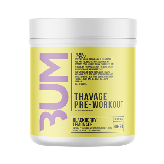 RAW CBUM THAVAGE PRE WORK OUT BLACK BERRRY LEMONADE 540GM