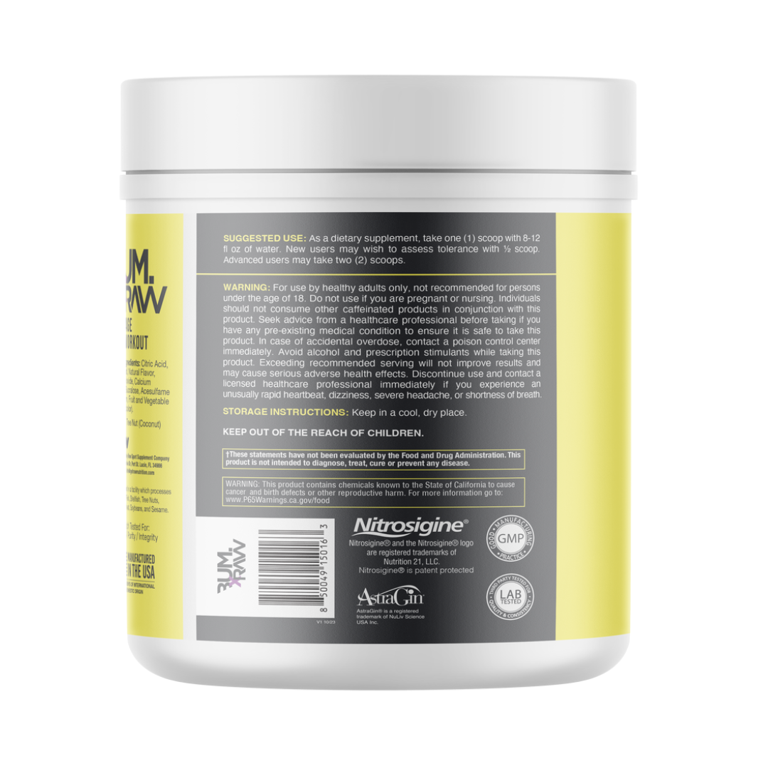 RAW CBUM THAVAGE PRE WORK OUT BLACK BERRRY LEMONADE 540GM