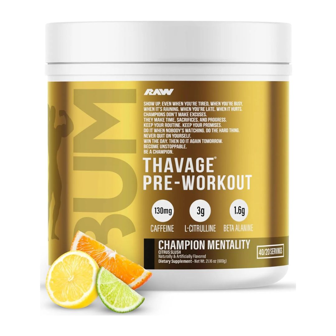 RAW CBUM THAVAGE PRE WORK OUT CHAMPION MENTALITY 540GM