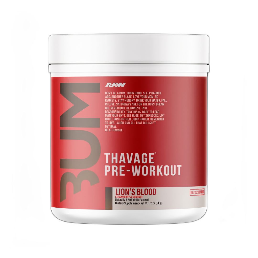 RAW CBUM THAVAGE PRE WORK OUT LION S BLOOD 516GM