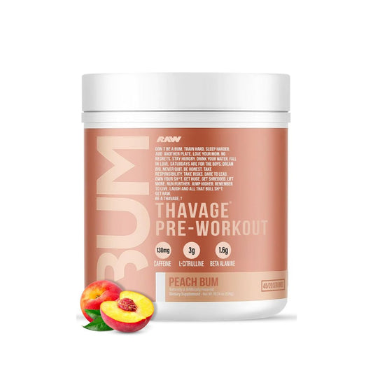 RAW Thavage- Peach Bum- 40 Servings