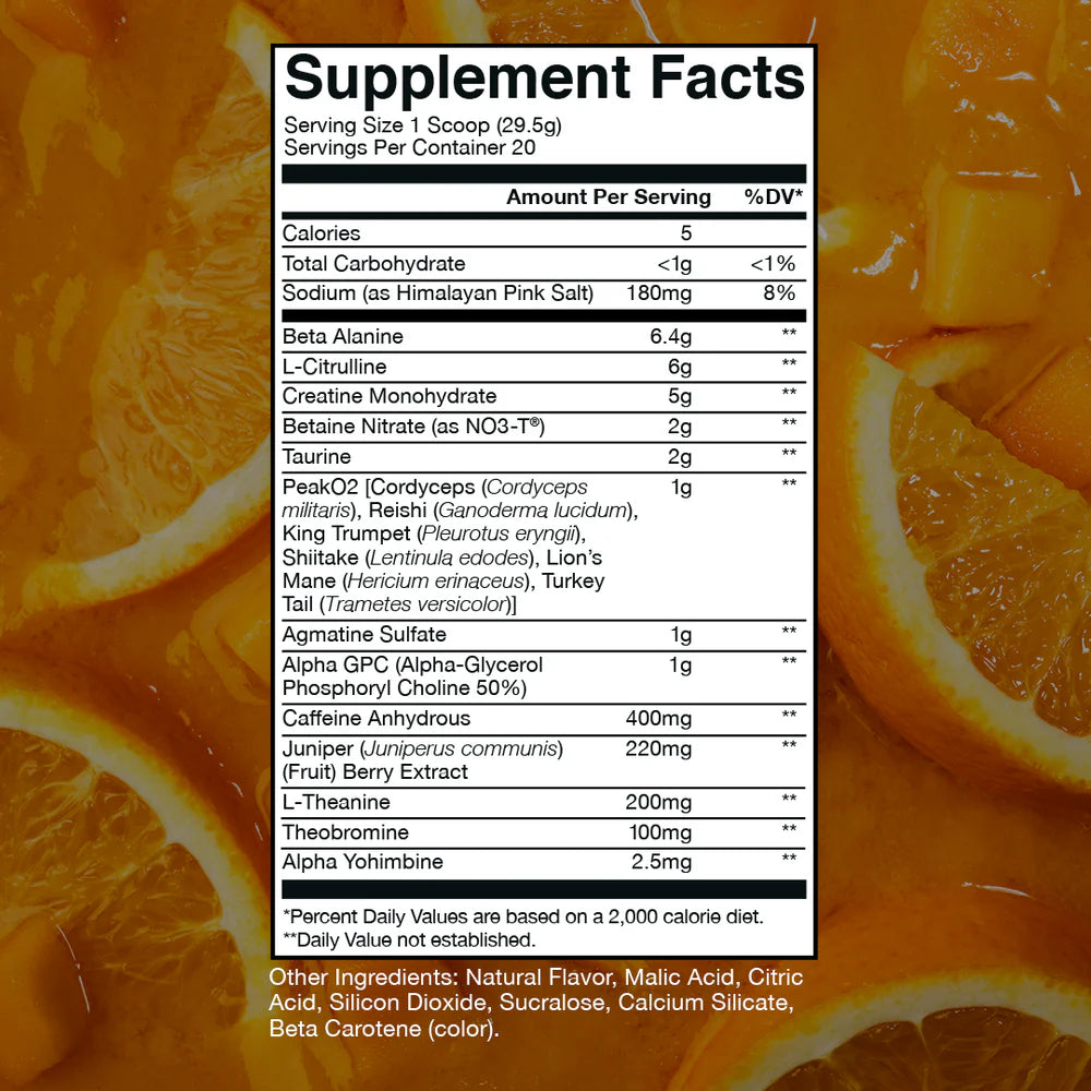 RAW BUM THUPER THAVAGE PRE WORKOUT ORANGE MANGO 516GM