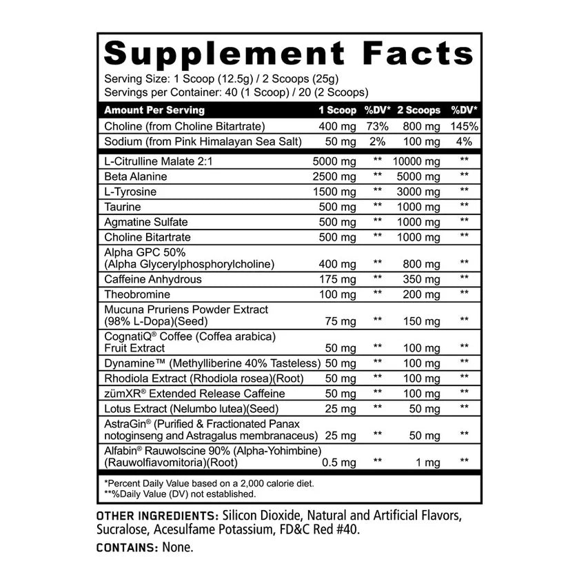 PANDA SUPPLEMENTS RAMPAGE EXTREME PREWORKOUT 25SERV CHAOS SM SHERBET