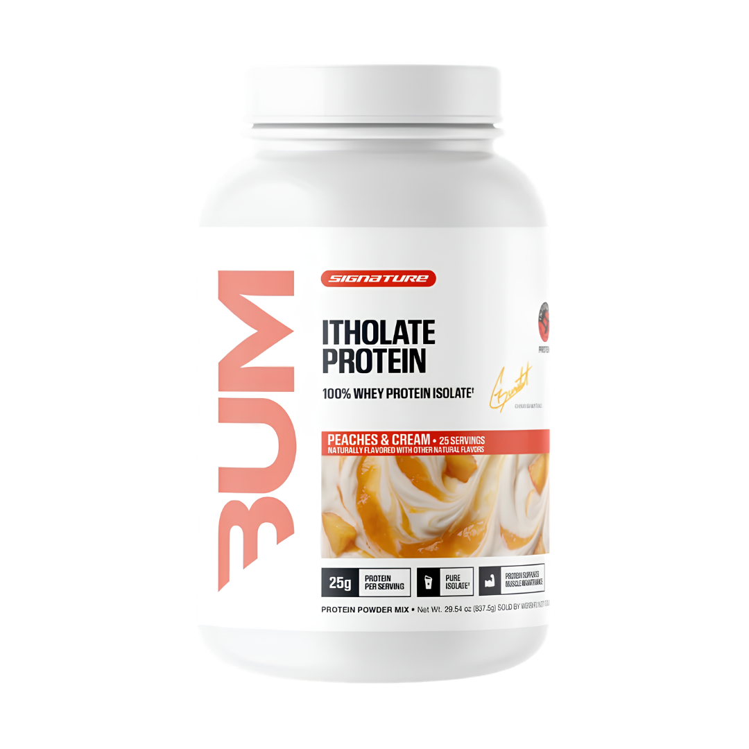 Raw Bum | Itholate Protein | Peaches & Cream | 25 Servings | Protein Nation