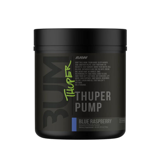 Raw Bum | Thuper Pump Thavage Pre-Workout | Blue Raspberry | 516g | Protein Nation