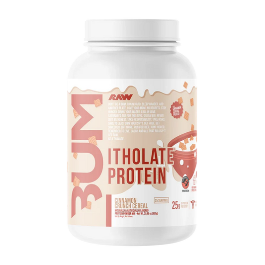Raw Bum | Itholate Protein | Cinnamon Crunch Cereal | 25 Servings | Protein Nation