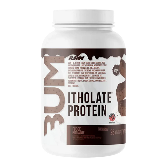 Raw Bum | Itholate Protein | Fudge Brownie | 25 Servings | Protein Nation