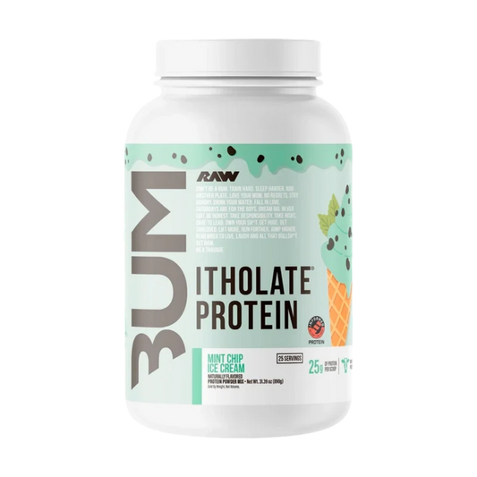 Raw Bum | Itholate Protein | Mint Chip Ice Cream | 25 Servings | Protein Nation
