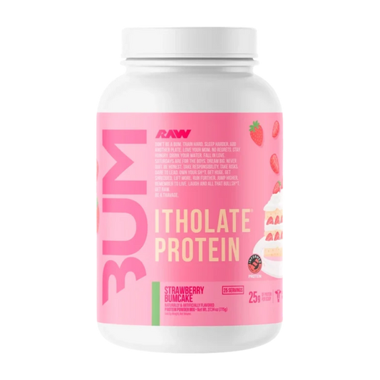 Raw Bum | Itholate Protein | Strawberry Bumcake | 25 Servings | Protein Nation