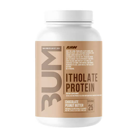 Raw Bum | Itholate Protein | Chocolate Peanut Butter | 25 Servings | Protein Nation