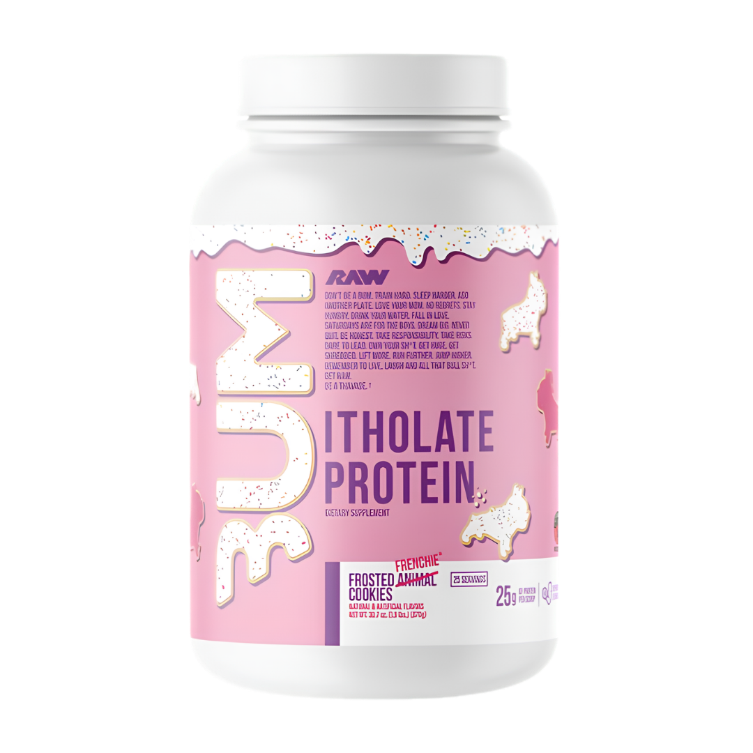 Raw Bum | Itholate Protein | Frosted Frenchie Cookies | 25 Servings | Protein Nation