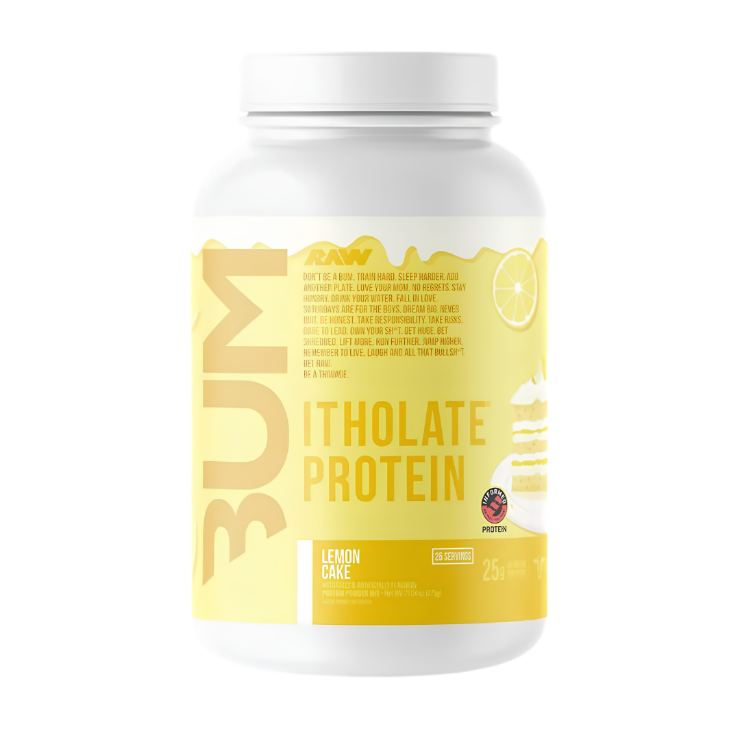 Raw Bum | Itholate Protein | Lemon Cake | 25 Servings | Protein Nation