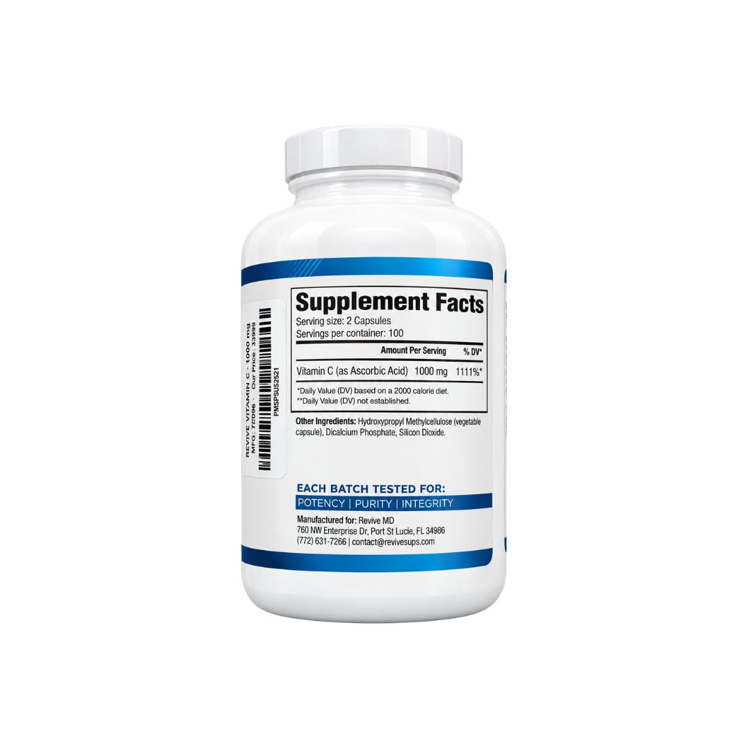 Revive | Vitamin C 1000mg | 200 Capsules | Protein Nation