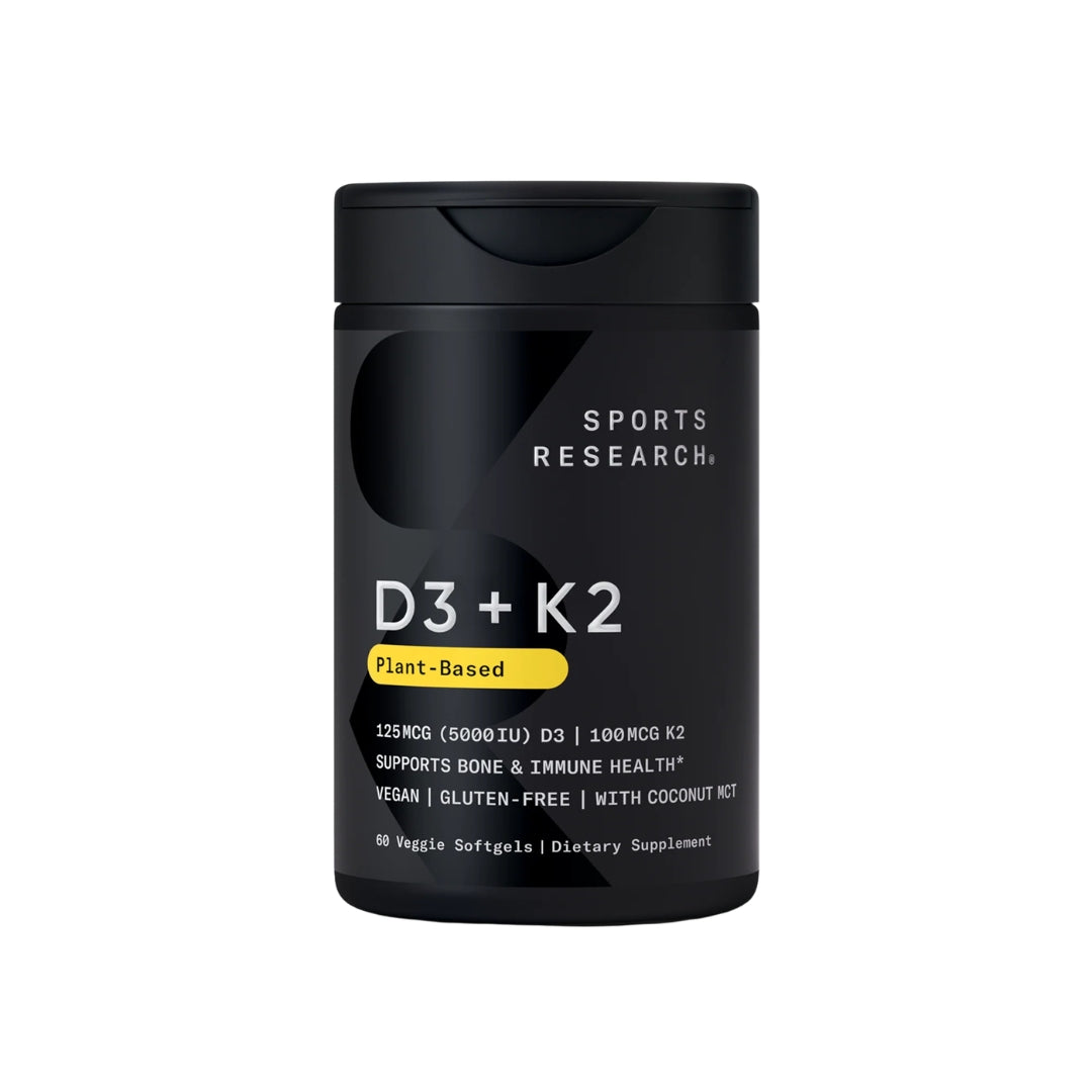 SPORTS RESEARCH - D3+K2 PLANT BASED - 60 SOFTGELS