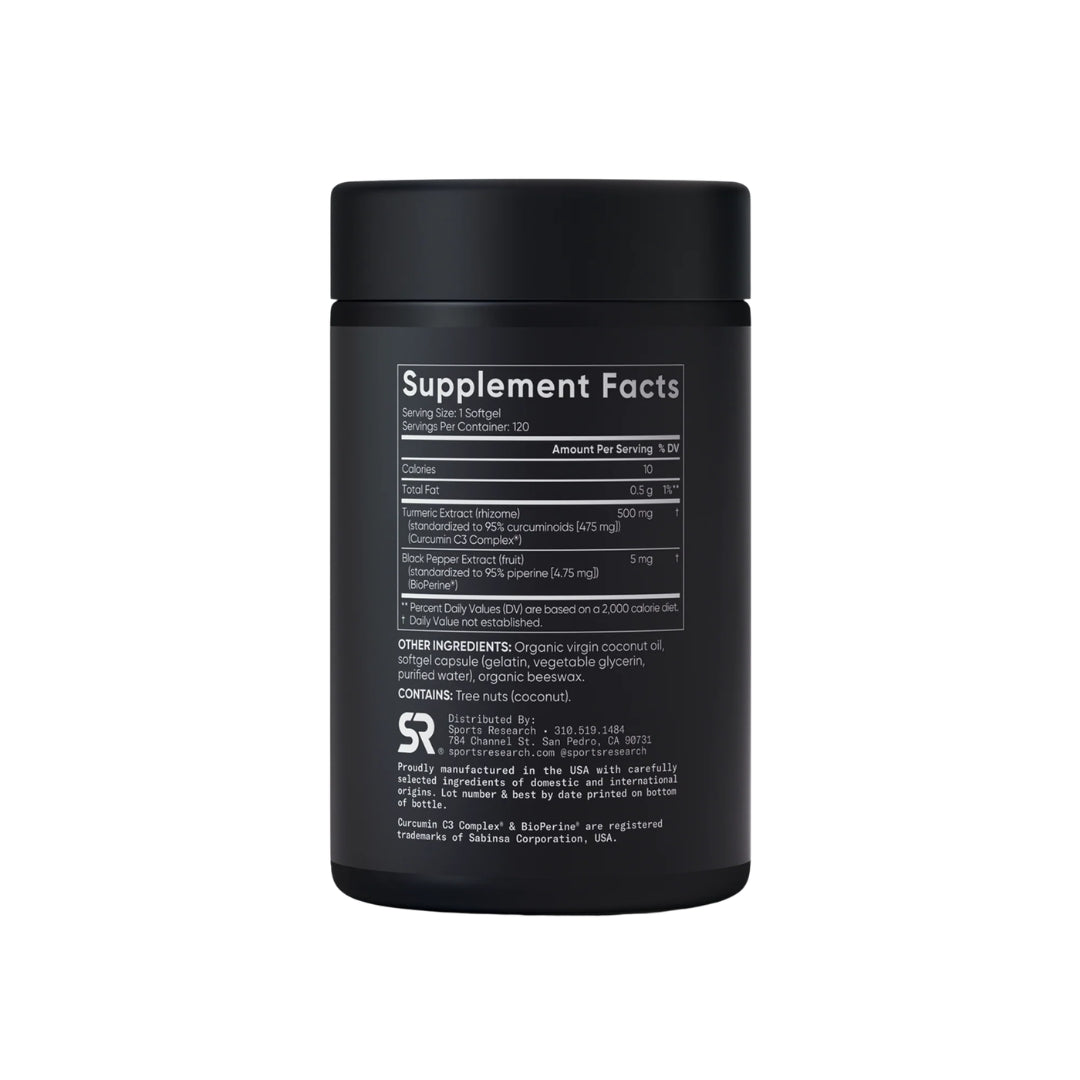 SPORTS RESEARCH CURCUMIN C3 -120 SOFTGELS