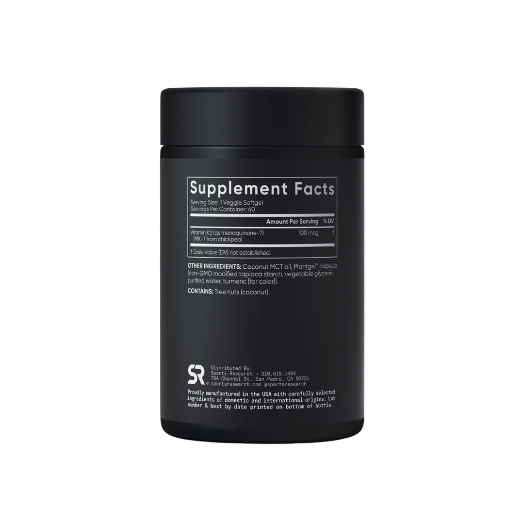SPORTS RESEARCH VITAMIN K2 100MCG 60 SOFTGELS