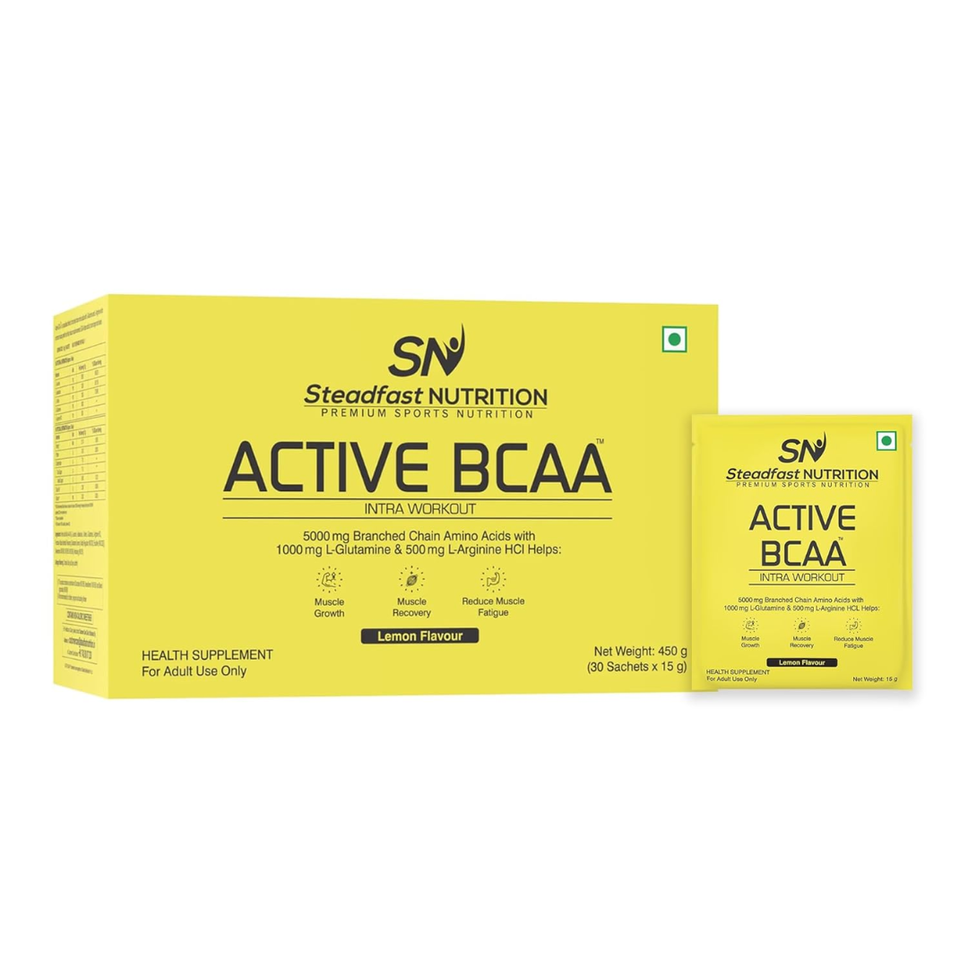 STEADFAST NUTRITION-ACTIVE BCAA-30 SACHETS-LEMON