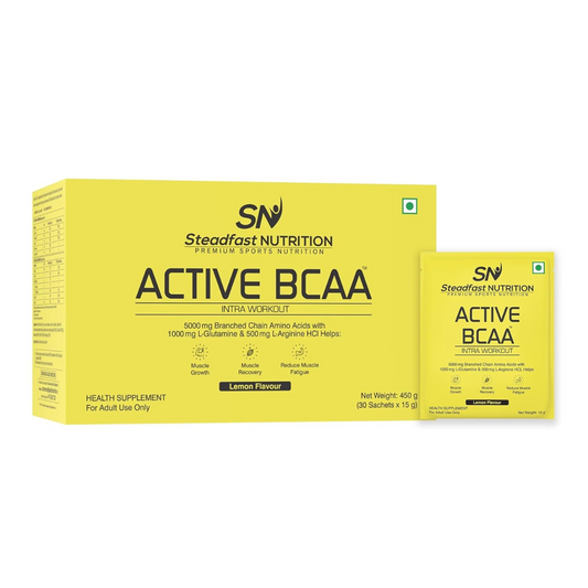 STEADFAST NUTRITION-ACTIVE BCAA-30 SACHETS-LEMON