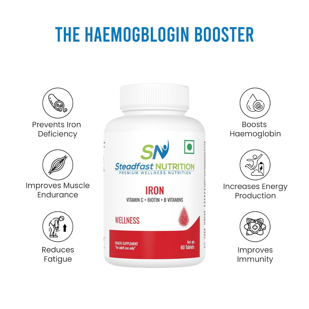 STEADFAST NUTRITION-IRON-60 TABLETS