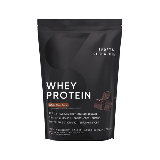Sports Research | Whey Protein | Dutch Chocolate | 2.2 LB | Protein Nation