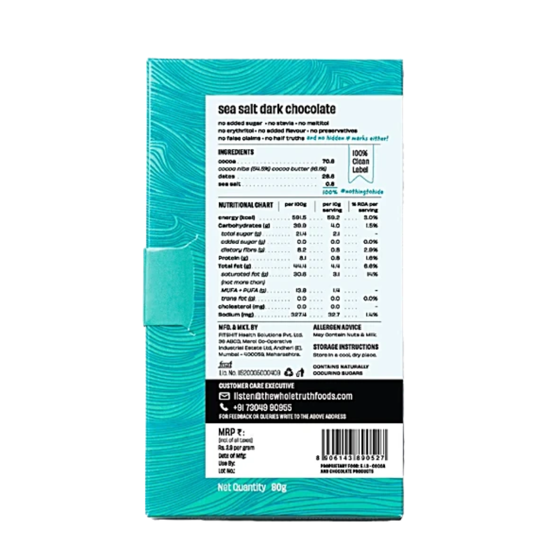 THE WT Sea Salt Dark Chocolate 80g