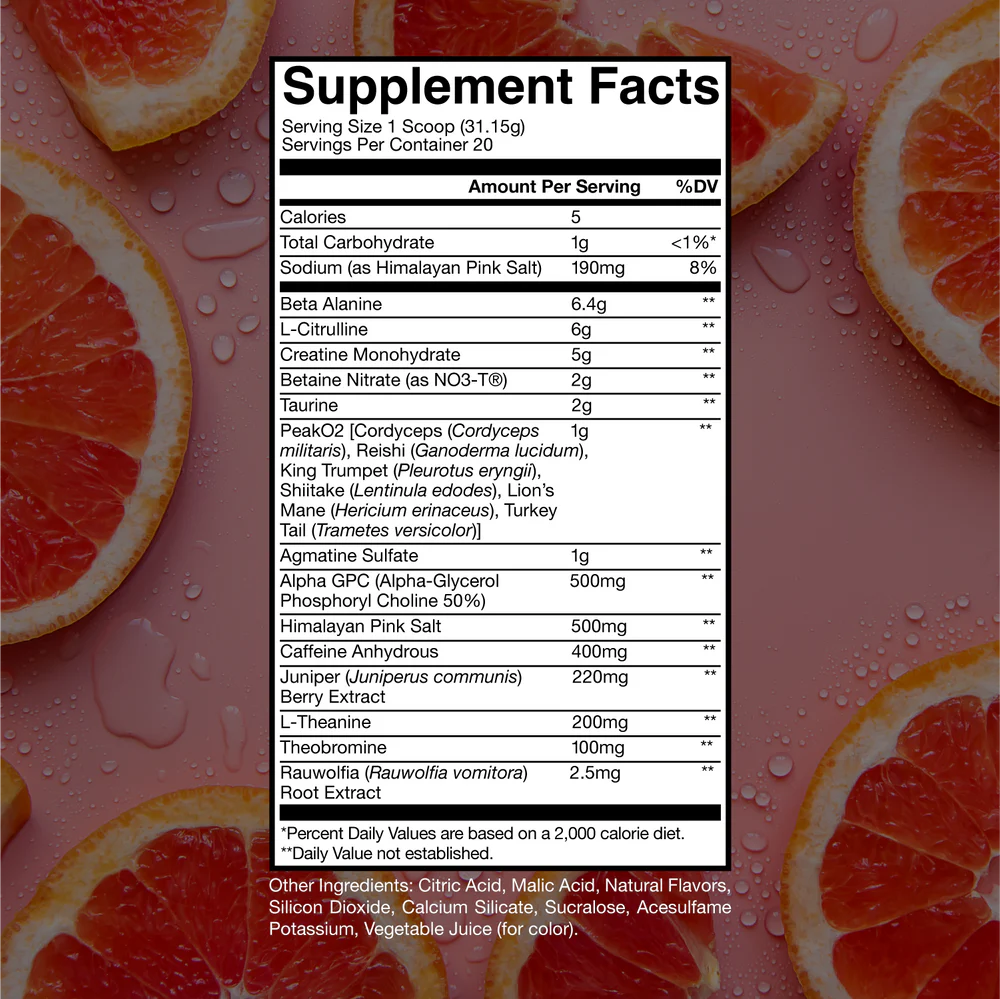 RAW BUM THUPER THAVAGE PRE WORK OUT GRAPE FRUIT 630GM