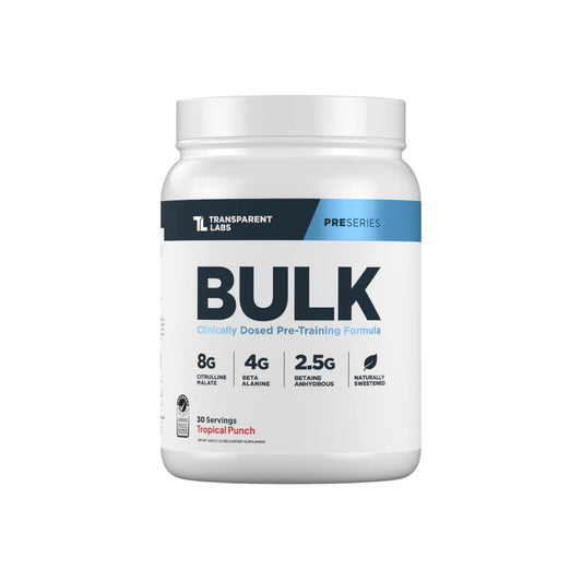 Transparent Labs BULK Pre-Workout, Tropical Punch - 30 Servings