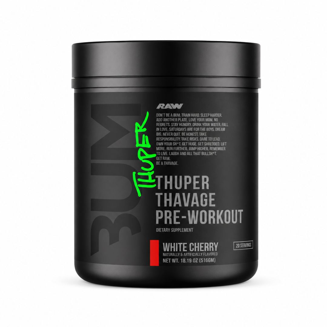 RAW BUM THUPER THAVAGE PRE WORKOUT WHITE CHERRY 516GM