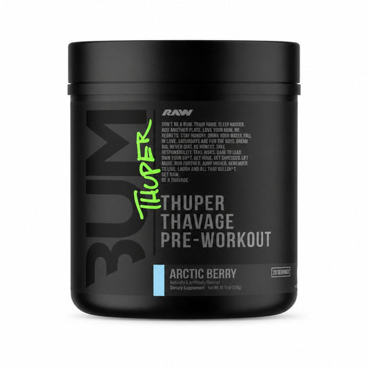 RAW BUM THUPER THAVAGE PRE WORKOUT ARTIC BERRY 516GM