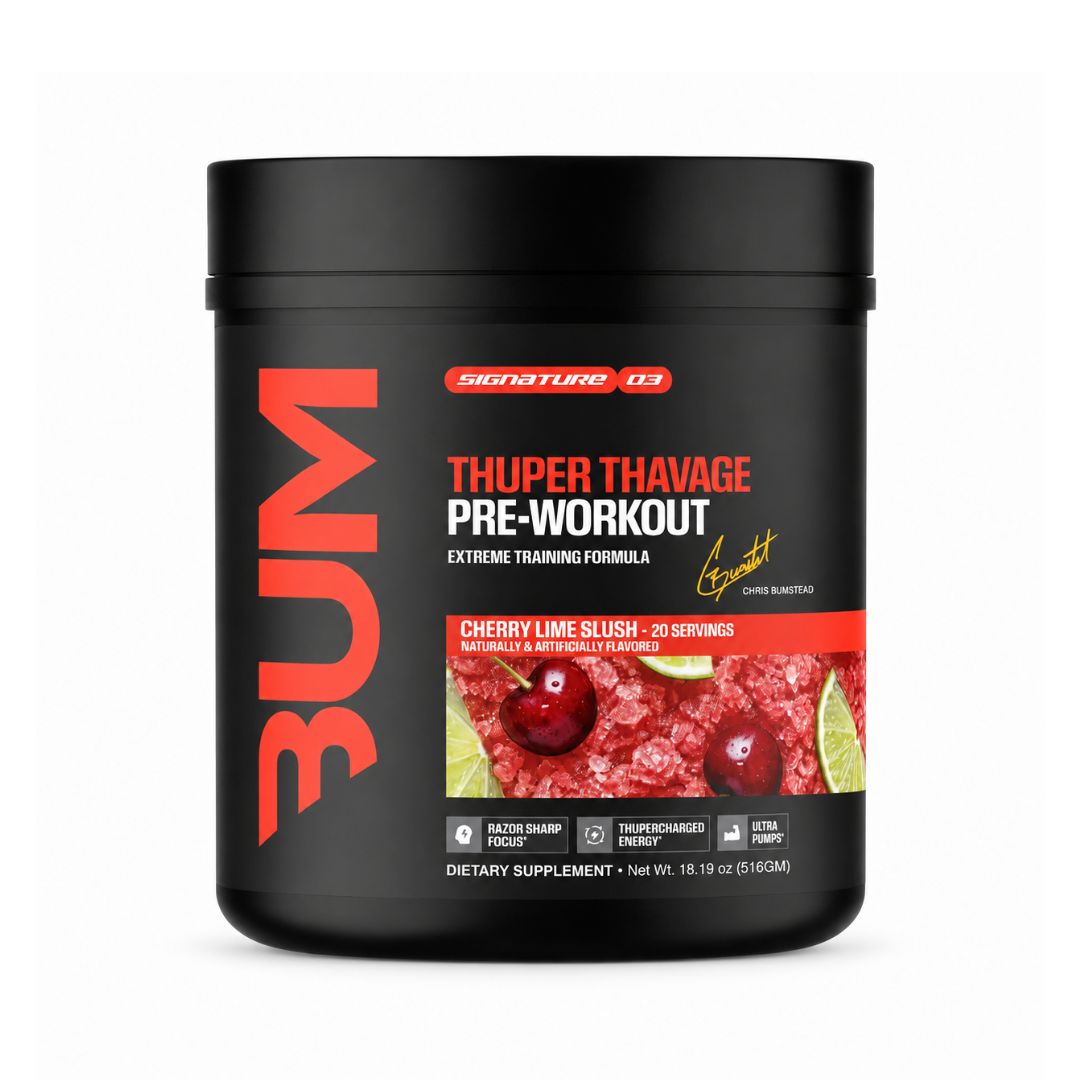 RAW BUM THUPER THAVAGE PRE WORKOUT CHERRY LIME SLUSH 516GM