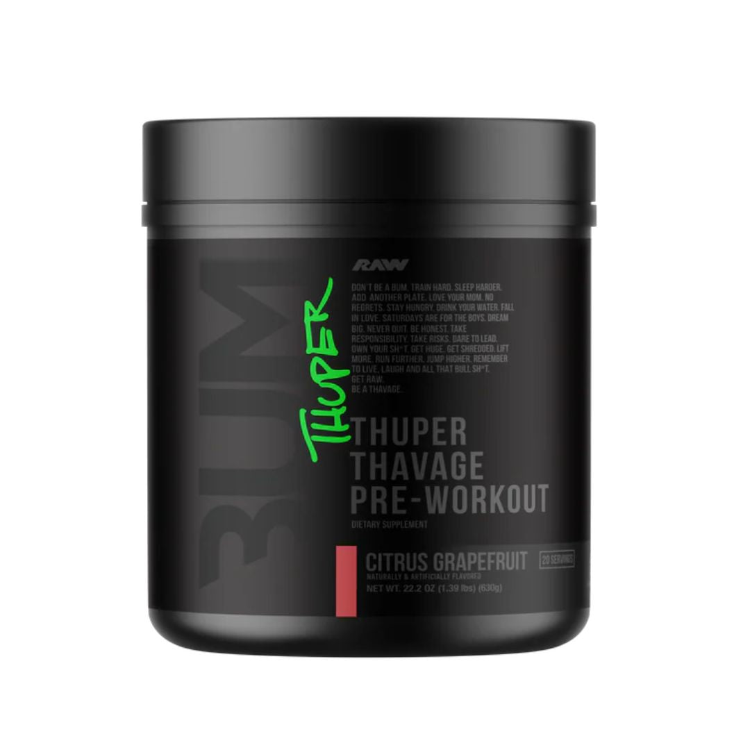 RAW BUM THUPER THAVAGE PRE WORK OUT GRAPE FRUIT 630GM