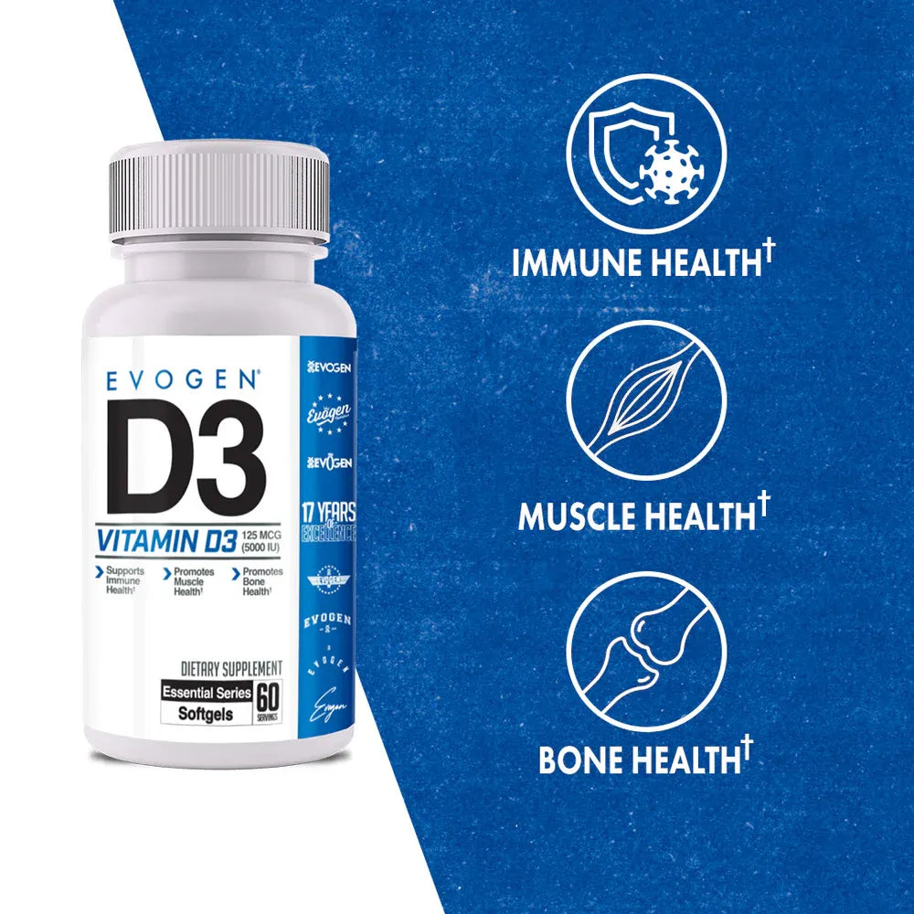 Evogen Nutrition Vitamin D3 60 Softgels | Protein Nation
